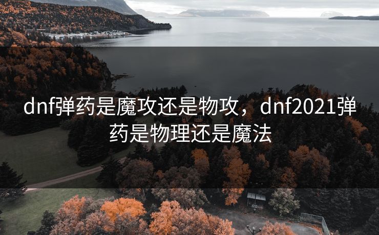 dnf弹药是魔攻还是物攻,dnf2021弹药是物理还是魔法 dnf弹药是魔攻还是物攻,dnf2021弹药是物理还是魔法